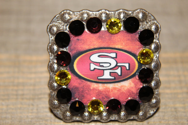 1 3/8" Custom Picture Concho - San Francisco 49ers