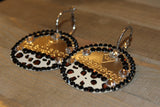 Copenhagen Silver Lid Earrings - Cheetah Print - Dally Down Designs