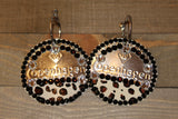 Copenhagen Silver Lid Earrings - Cheetah Print - Dally Down Designs