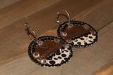 Copenhagen Silver Lid Earrings - Cheetah Print - Dally Down Designs