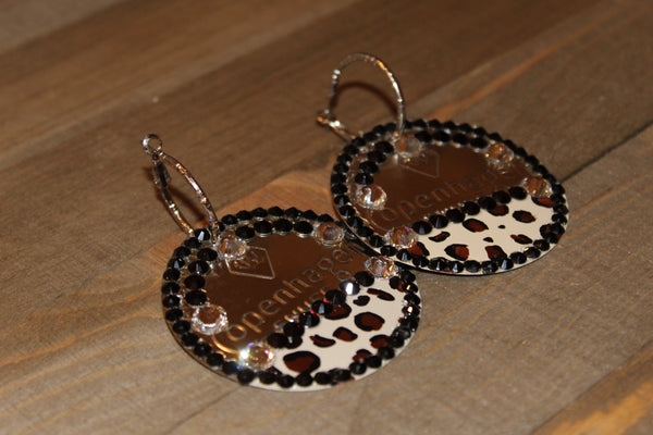 Copenhagen Silver Lid Earrings - Cheetah Print - Dally Down Designs