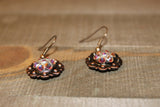 3/4" Copper Concho Earrings - Crystal AB