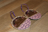 Copenhagen Silver Lid Earrings - Purple Gator - Dally Down Designs