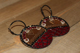 Copenhagen Silver Lid Earrings - Dark Red Gator - Dally Down Designs