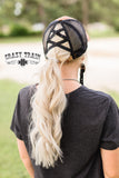 Leather Lady Tooled Leather High Pony Cap