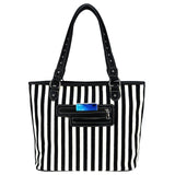 American Flag Canvas Tote Bag - Black