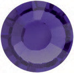 1 3/4" Custom Shiny Silver Concho - Purple Velvet and Padparadscha