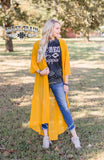 Short Round Duster - Mustard