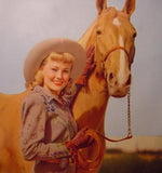 1 3/8" Custom Picture Concho - Cowgirl and Palomino